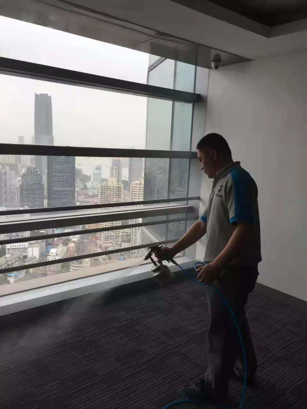 LG集团办公区除甲醛空气净化现场